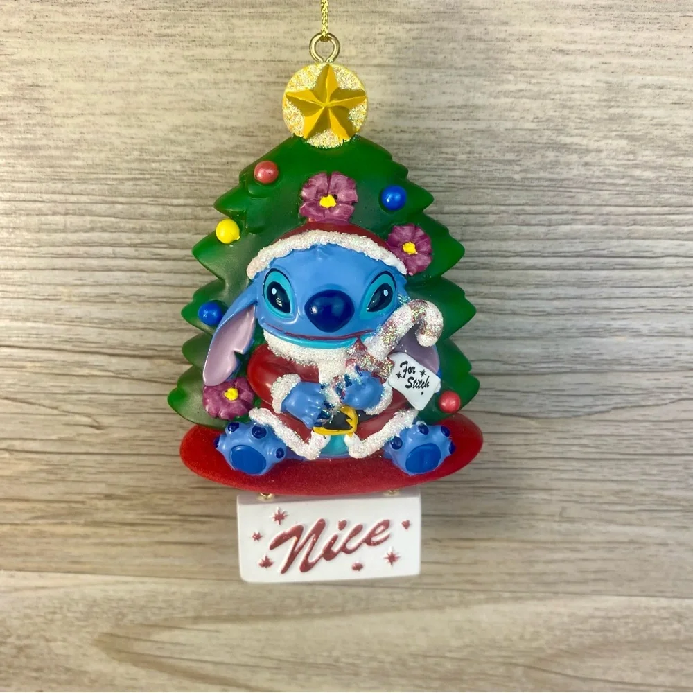 Double Sided Rare Lilo & Stitch Naughty or Nice Christmas Ornament 4